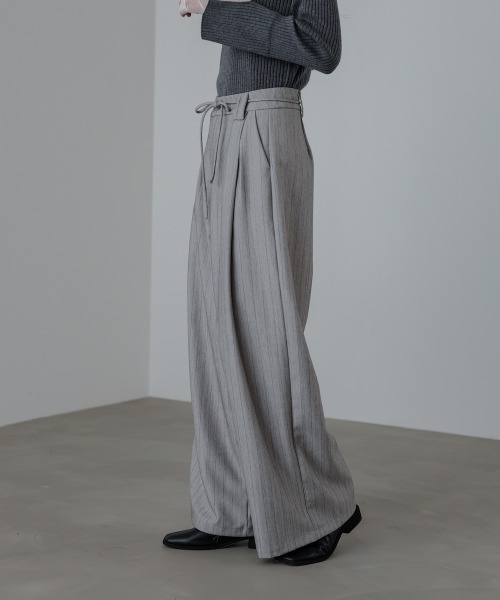 Bab(バブ)の「【S・Mサイズ展開】ストライプヘリンボーンパンツ(その他パンツ・レディース・チャコールグレー/ライトグレー/ベージュ・S/M)」の15枚目の写真