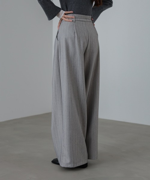 Bab(バブ)の「【S・Mサイズ展開】ストライプヘリンボーンパンツ(その他パンツ・レディース・チャコールグレー/ライトグレー/ベージュ・S/M)」の17枚目の写真