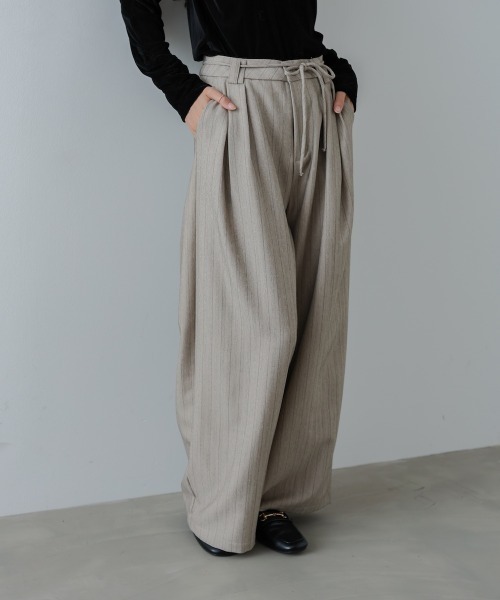 Bab(バブ)の「【S・Mサイズ展開】ストライプヘリンボーンパンツ(その他パンツ・レディース・チャコールグレー/ライトグレー/ベージュ・S/M)」の20枚目の写真