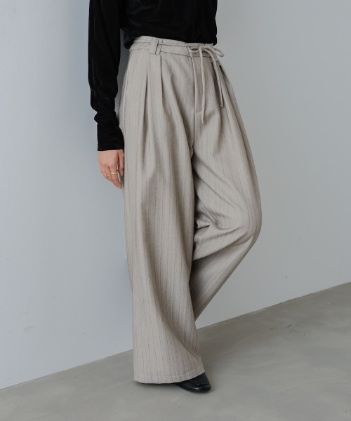 Bab(バブ)の「【S・Mサイズ展開】ストライプヘリンボーンパンツ(その他パンツ・レディース・チャコールグレー/ライトグレー/ベージュ・S/M)」の22枚目の写真