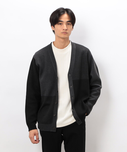 COMME CA ISM(コムサイズム)の「チェック柄ジャガードカーディガン(カーディガン/ボレロ・メンズ・ミント/ベージュ/チャコール・LARGE/MEDIUM)」の6枚目の写真