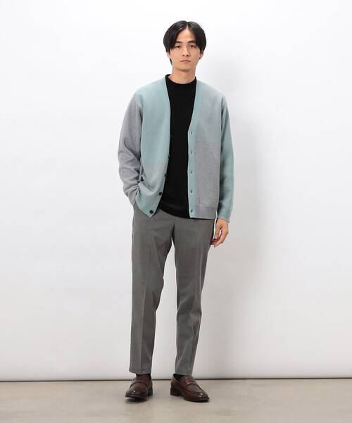 COMME CA ISM(コムサイズム)の「チェック柄ジャガードカーディガン(カーディガン/ボレロ・メンズ・ミント/ベージュ/チャコール・LARGE/MEDIUM)」の13枚目の写真