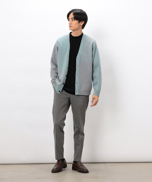 COMME CA ISM(コムサイズム)の「チェック柄ジャガードカーディガン(カーディガン/ボレロ・メンズ・ミント/ベージュ/チャコール・LARGE/MEDIUM)」の14枚目の写真