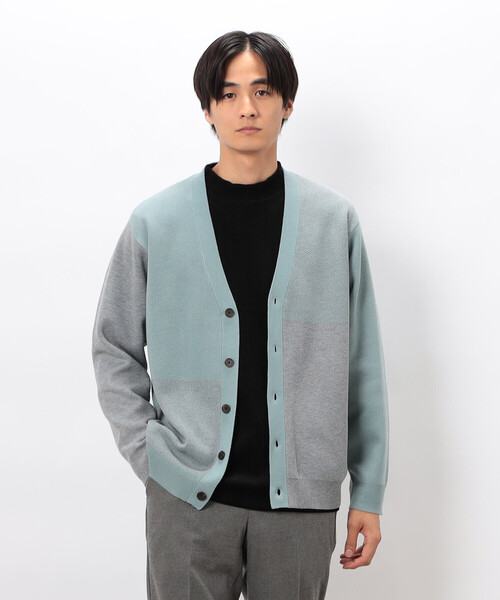 COMME CA ISM(コムサイズム)の「チェック柄ジャガードカーディガン(カーディガン/ボレロ・メンズ・ミント/ベージュ/チャコール・LARGE/MEDIUM)」の16枚目の写真