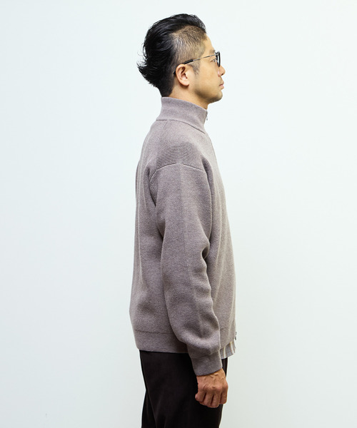 MEN'S MELROSE（メンズメルローズ）の「《WEB限定》ドライバーズニット | ウォッシャブル（カーディガン/ボレロ・メンズ・ライトブラウン/チャコールグレー/ネイビー・4/3/5）」の7枚目の写真