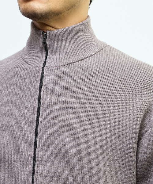 MEN'S MELROSE（メンズメルローズ）の「《WEB限定》ドライバーズニット | ウォッシャブル（カーディガン/ボレロ・メンズ・ライトブラウン/チャコールグレー/ネイビー・4/3/5）」の8枚目の写真