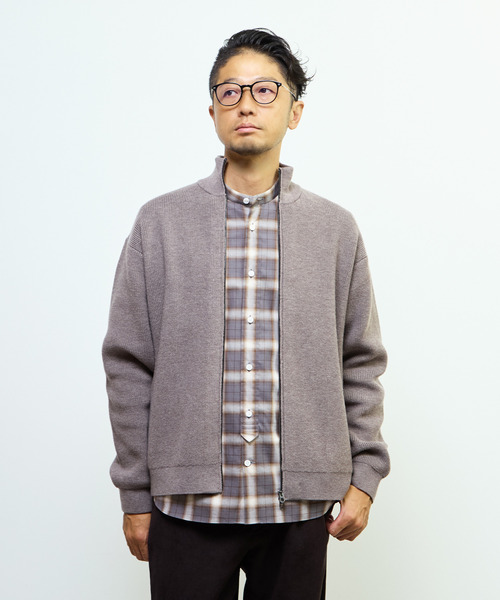 MEN'S MELROSE（メンズメルローズ）の「《WEB限定》ドライバーズニット | ウォッシャブル（カーディガン/ボレロ・メンズ・ライトブラウン/チャコールグレー/ネイビー・4/3/5）」の12枚目の写真