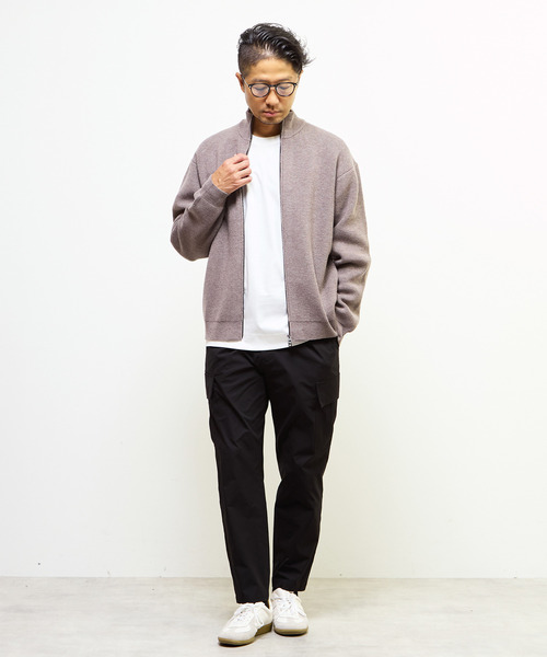 MEN'S MELROSE（メンズメルローズ）の「《WEB限定》ドライバーズニット | ウォッシャブル（カーディガン/ボレロ・メンズ・ライトブラウン/チャコールグレー/ネイビー・4/3/5）」の19枚目の写真
