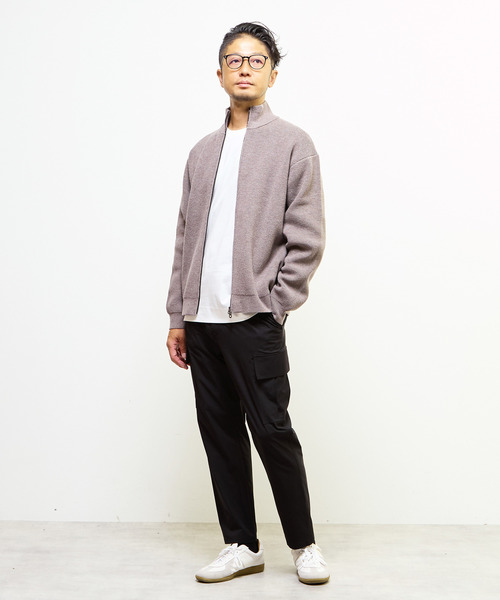MEN'S MELROSE（メンズメルローズ）の「《WEB限定》ドライバーズニット | ウォッシャブル（カーディガン/ボレロ・メンズ・ライトブラウン/チャコールグレー/ネイビー・4/3/5）」の20枚目の写真