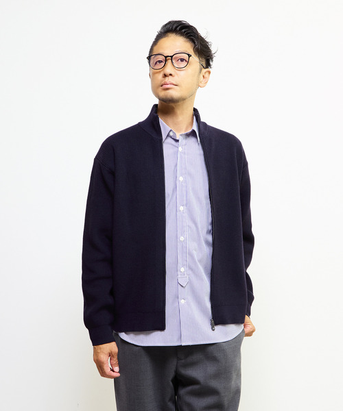 MEN'S MELROSE（メンズメルローズ）の「《WEB限定》ドライバーズニット | ウォッシャブル（カーディガン/ボレロ・メンズ・ライトブラウン/チャコールグレー/ネイビー・4/3/5）」の21枚目の写真