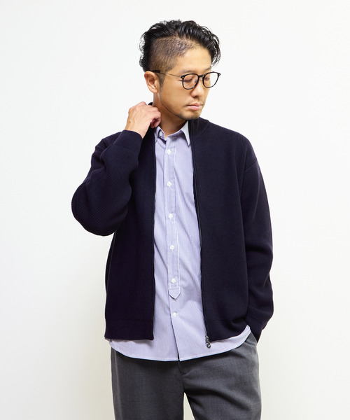 MEN'S MELROSE（メンズメルローズ）の「《WEB限定》ドライバーズニット | ウォッシャブル（カーディガン/ボレロ・メンズ・ライトブラウン/チャコールグレー/ネイビー・4/3/5）」の22枚目の写真