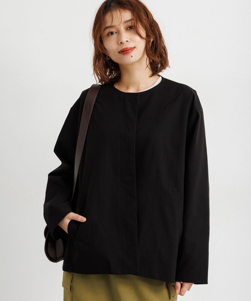 【最終価格】ノーカラー イージー ジャケット / シーズンレス 最終価格】ノーカラー イージー ジャケット / シーズンレス 小さい