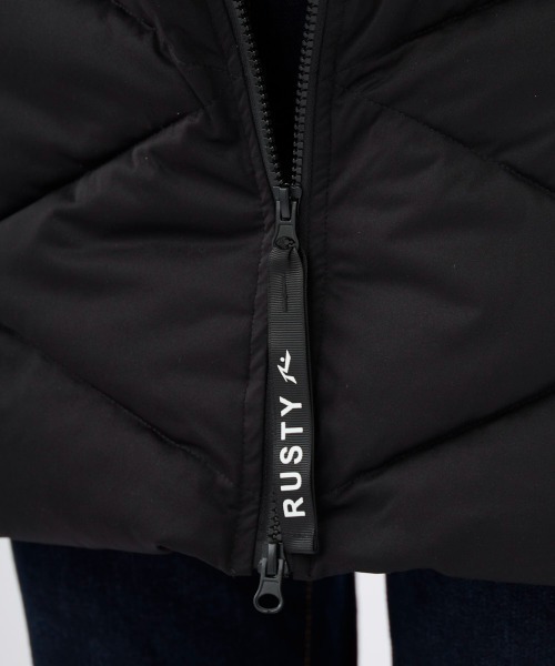 RUSTY(ラスティ)の「【RUSTY:ラスティー】レディースキルティングロングエコダウンジャケット ロングコート ブルゾン エコダウン 保温(ダウンジャケット/コート・レディース・ホワイト/ブラック・MEDIUM/LARGE)」の15枚目の写真