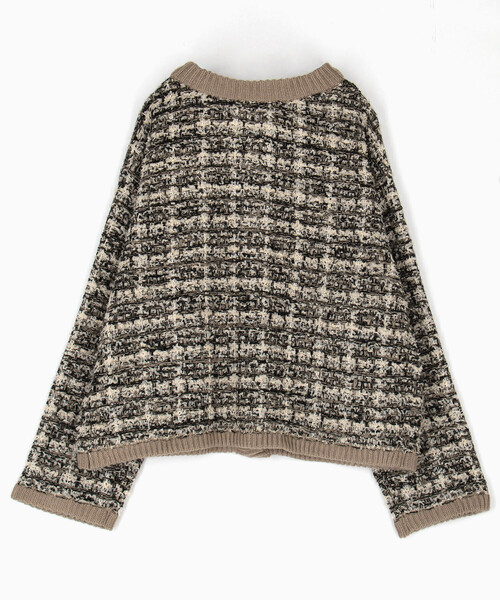 ツイードニットブルゾン SALON adam et ropé(サロン アダム エ ロペ) / ツイードニットV