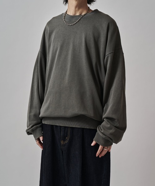 Lui's ONE>スノーウォッシュクルーネックスウェットプルオーバー