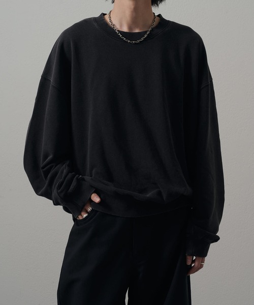 Lui's ONE>スノーウォッシュクルーネックスウェットプルオーバー