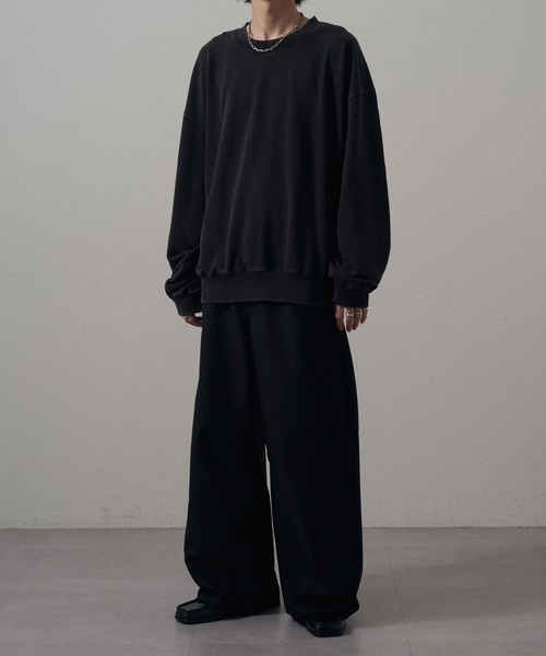 Lui's（ルイス）の「<Lui's ONE>スノーウォッシュクルーネックスウェットプルオーバー（スウェット・メンズ・チャコールグレー/ブラック・S/M）」の8枚目の写真