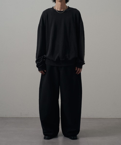 Lui's（ルイス）の「<Lui's ONE>スノーウォッシュクルーネックスウェットプルオーバー（スウェット・メンズ・チャコールグレー/ブラック・S/M）」の7枚目の写真