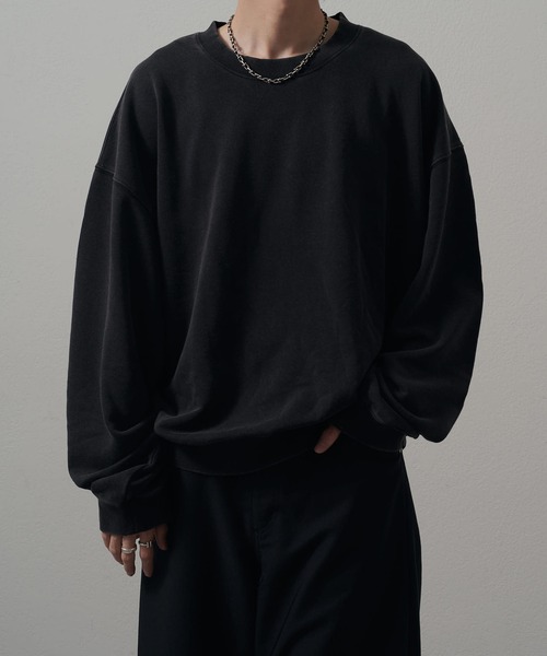 スタレ　ラウワン　モーディス Lui's ONE>スノーウォッシュクルーネックスウェットプルオーバー