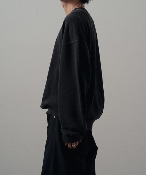 Lui's（ルイス）の「<Lui's ONE>スノーウォッシュクルーネックスウェットプルオーバー（スウェット・メンズ・チャコールグレー/ブラック・S/M）」の6枚目の写真