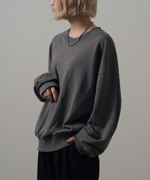 Lui's（ルイス）の「<Lui's ONE>スノーウォッシュクルーネックスウェットプルオーバー（スウェット・メンズ・チャコールグレー/ブラック・S/M）」の21枚目の写真