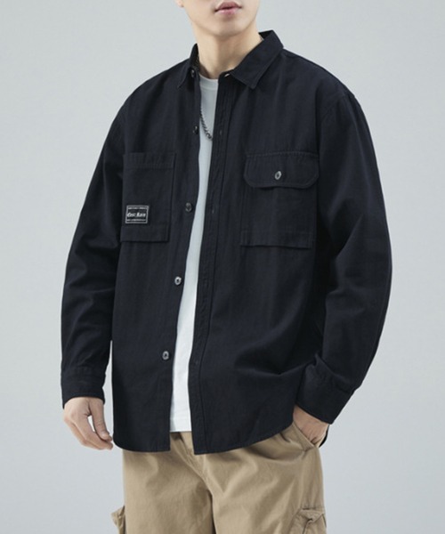 セール】【SETUP7】ダブルポケットワークシャツ KNF147（シャツ