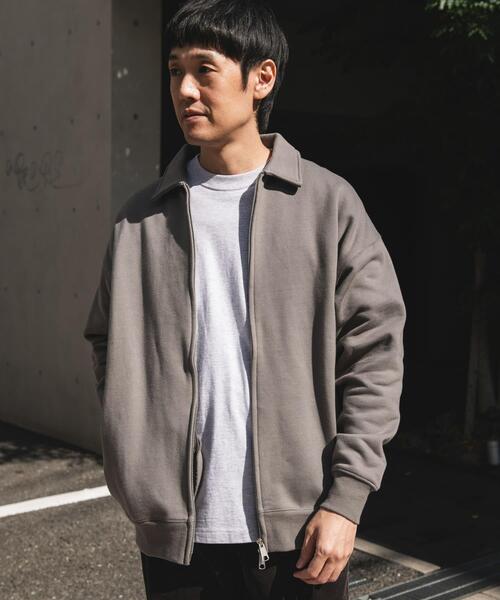 URBAN RESEARCH DOORS（アーバンリサーチドアーズ）の「裏起毛スウェットジップブルゾン（ブルゾン・メンズ・グレー/ブラック・LARGE/MEDIUM）」の4枚目の写真