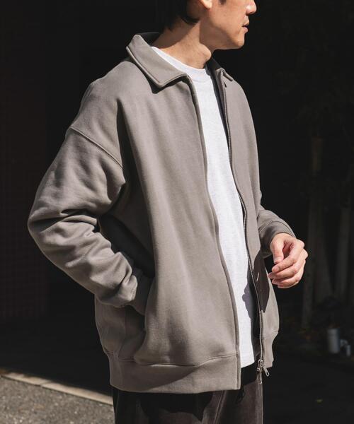 URBAN RESEARCH DOORS（アーバンリサーチドアーズ）の「裏起毛スウェットジップブルゾン（ブルゾン・メンズ・グレー/ブラック・LARGE/MEDIUM）」の5枚目の写真
