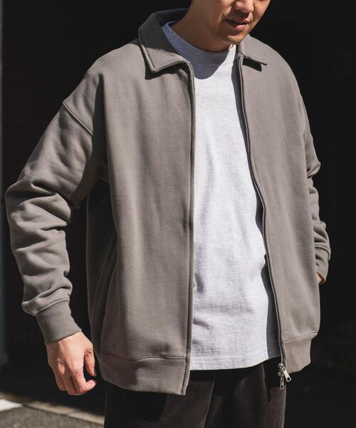URBAN RESEARCH DOORS（アーバンリサーチドアーズ）の「裏起毛スウェットジップブルゾン（ブルゾン・メンズ・グレー/ブラック・LARGE/MEDIUM）」の6枚目の写真