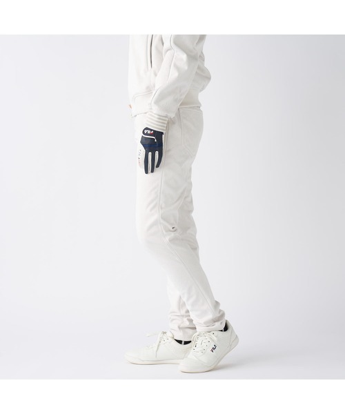 FILA GOLF（フィラゴルフ ）の「FILA GOLF フィラゴルフ ゴルフウェア ワンポイント ロゴ 防風 保温 ストレッチ キルト ボンディングパンツ ロングパンツ（その他パンツ・レディース・オフホワイト/ブラック・LL/L/M）」の5枚目の写真
