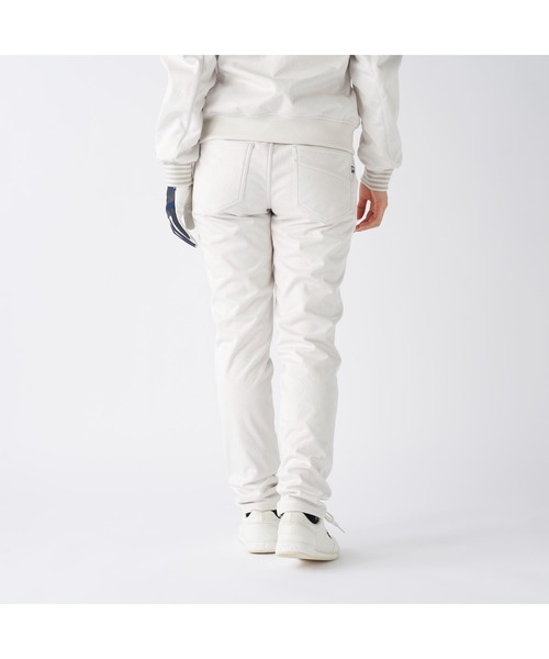 FILA GOLF（フィラゴルフ ）の「FILA GOLF フィラゴルフ ゴルフウェア ワンポイント ロゴ 防風 保温 ストレッチ キルト ボンディングパンツ ロングパンツ（その他パンツ・レディース・オフホワイト/ブラック・LL/L/M）」の6枚目の写真