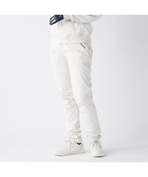 FILA GOLF（フィラゴルフ ）の「FILA GOLF フィラゴルフ ゴルフウェア ワンポイント ロゴ 防風 保温 ストレッチ キルト ボンディングパンツ ロングパンツ（その他パンツ・レディース・オフホワイト/ブラック・LL/L/M）」の3枚目の写真