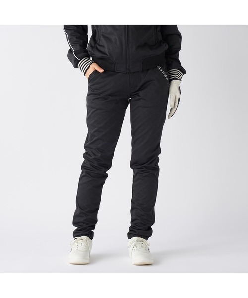 FILA GOLF（フィラゴルフ ）の「FILA GOLF フィラゴルフ ゴルフウェア ワンポイント ロゴ 防風 保温 ストレッチ キルト ボンディングパンツ ロングパンツ（その他パンツ・レディース・オフホワイト/ブラック・LL/L/M）」の13枚目の写真
