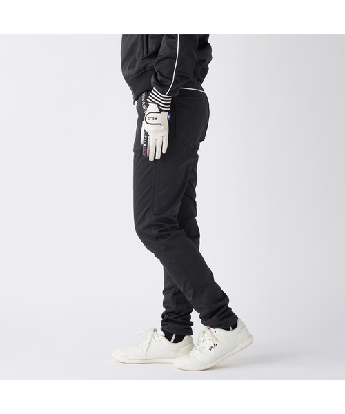 FILA GOLF（フィラゴルフ ）の「FILA GOLF フィラゴルフ ゴルフウェア ワンポイント ロゴ 防風 保温 ストレッチ キルト ボンディングパンツ ロングパンツ（その他パンツ・レディース・オフホワイト/ブラック・LL/L/M）」の14枚目の写真