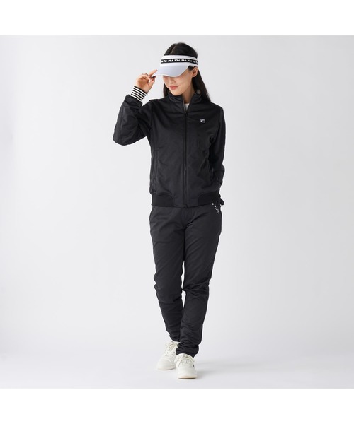 FILA GOLF（フィラゴルフ ）の「FILA GOLF フィラゴルフ ゴルフウェア ワンポイント ロゴ 防風 保温 ストレッチ キルト ボンディングパンツ ロングパンツ（その他パンツ・レディース・オフホワイト/ブラック・LL/L/M）」の16枚目の写真