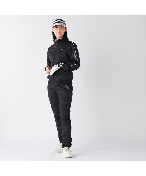 FILA GOLF（フィラゴルフ ）の「FILA GOLF フィラゴルフ ゴルフウェア ワンポイント ロゴ 防風 保温 ストレッチ キルト ボンディングパンツ ロングパンツ（その他パンツ・レディース・オフホワイト/ブラック・LL/L/M）」の17枚目の写真