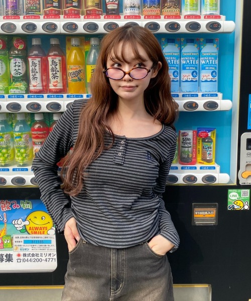 RAY CASSIN(レイカズン)の「胸刺繍UネックヘンリーTシャツ(Tシャツ/カットソー・レディース・ホワイト系その他/ブラウン/チャコールグレー/カーキ/レッド/グレー系その他2/ホワイト系その他2・FREE)」の19枚目の写真