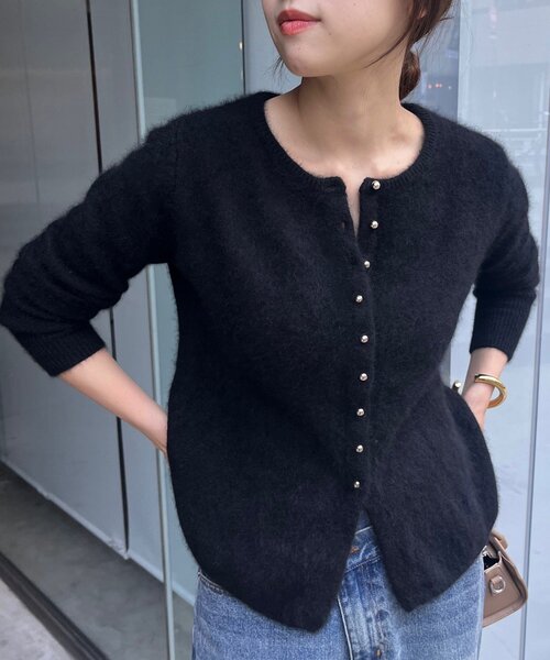 SHENERY(シーナリー)の「ラクーンペプラムカーディガン(カーディガン/ボレロ・レディース・レッド/モカ/ブラック/アイボリー・FREE)」の8枚目の写真