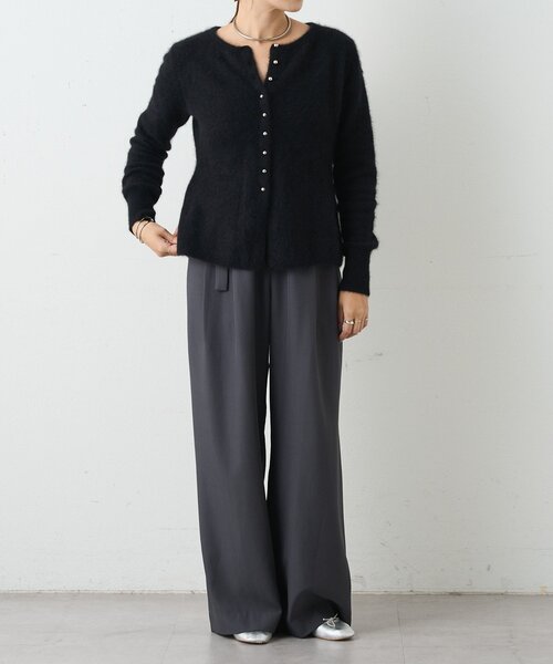 SHENERY(シーナリー)の「ラクーンペプラムカーディガン(カーディガン/ボレロ・レディース・レッド/モカ/ブラック/アイボリー・FREE)」の13枚目の写真