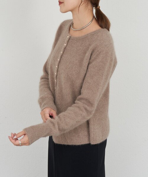 SHENERY(シーナリー)の「ラクーンペプラムカーディガン(カーディガン/ボレロ・レディース・レッド/モカ/ブラック/アイボリー・FREE)」の16枚目の写真