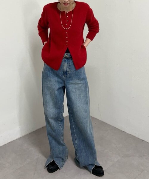 セール】ラクーンペプラムカーディガン（カーディガン/ボレロ