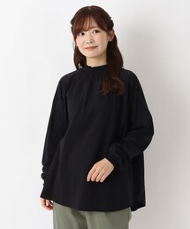 コットンシャーリング 長袖ラグランプルオーバー