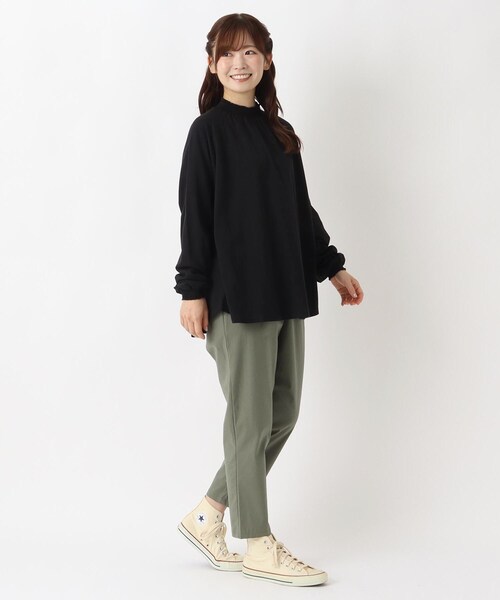 one'sterrace(ワンズテラス)の「コットンシャーリング 長袖ラグランプルオーバー(Tシャツ/カットソー・レディース・ブラック系8/アイボリー系8/ブラウン系8・02)」の14枚目の写真