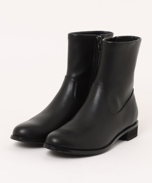 UNITY(ユニティ)の「ストレッチショートブーツ(ブーツ・レディース・ブラック・24.5cm/24.0cm/23.5cm/23.0cm/22.5cm)」の1枚目の写真