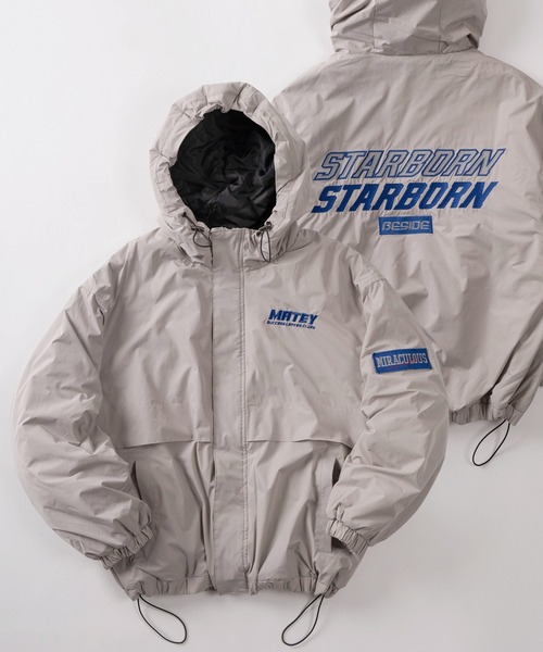 セール】【82】【MATEY】ワンポイント＆バック刺繍 中綿 フード