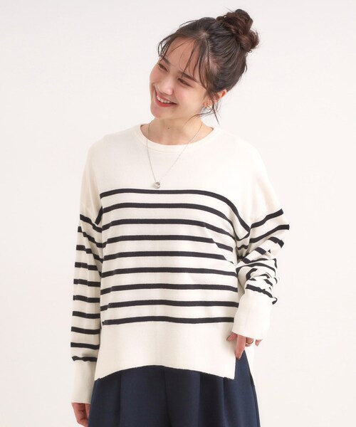 DRESKIP（ドレスキップ）の「【高レビュー/洗濯機可】ゆるシルエットで体型カバー もちもちニット（ニット/セーター・レディース・ブラック/ホワイト系5/ブラウン系3/オレンジ/ブルー系その他・01/02/03/04）」の14枚目の写真