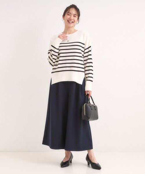 DRESKIP（ドレスキップ）の「【高レビュー/洗濯機可】ゆるシルエットで体型カバー もちもちニット（ニット/セーター・レディース・ブラック/ホワイト系5/ブラウン系3/オレンジ/ブルー系その他・01/02/03/04）」の16枚目の写真