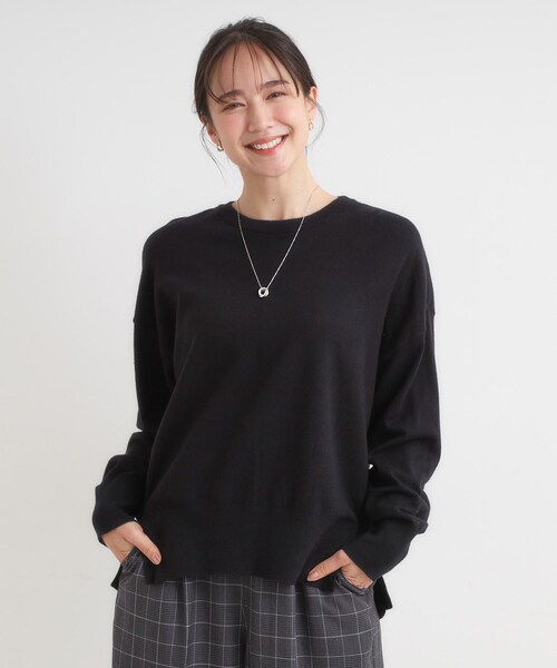 DRESKIP（ドレスキップ）の「【高レビュー/洗濯機可】ゆるシルエットで体型カバー もちもちニット（ニット/セーター・レディース・ブラック/ホワイト系5/ブラウン系3/オレンジ/ブルー系その他・01/02/03/04）」の22枚目の写真