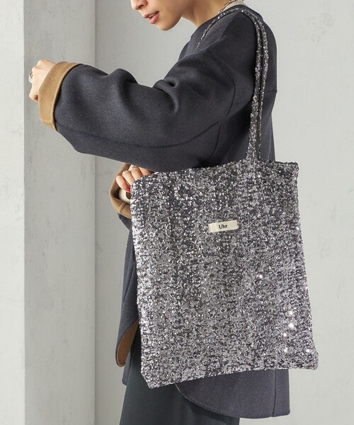 Uhr（ウーア）の「【一部SHIPS別注】Uhr: スパンコール トート バッグ（トートバッグ・レディース・ゴールド/シルバー・ONE SIZE）」の4枚目の写真