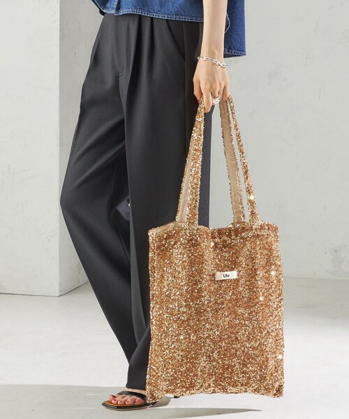 一部SHIPS別注】Uhr: スパンコール トート バッグ（トートバッグ